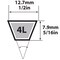 Mbl Mitsuboshi FHP General Utility V-Belt 0.5 in. W X 30 in. L For Fractional Horsepower Motors 4L300A - alternate 3